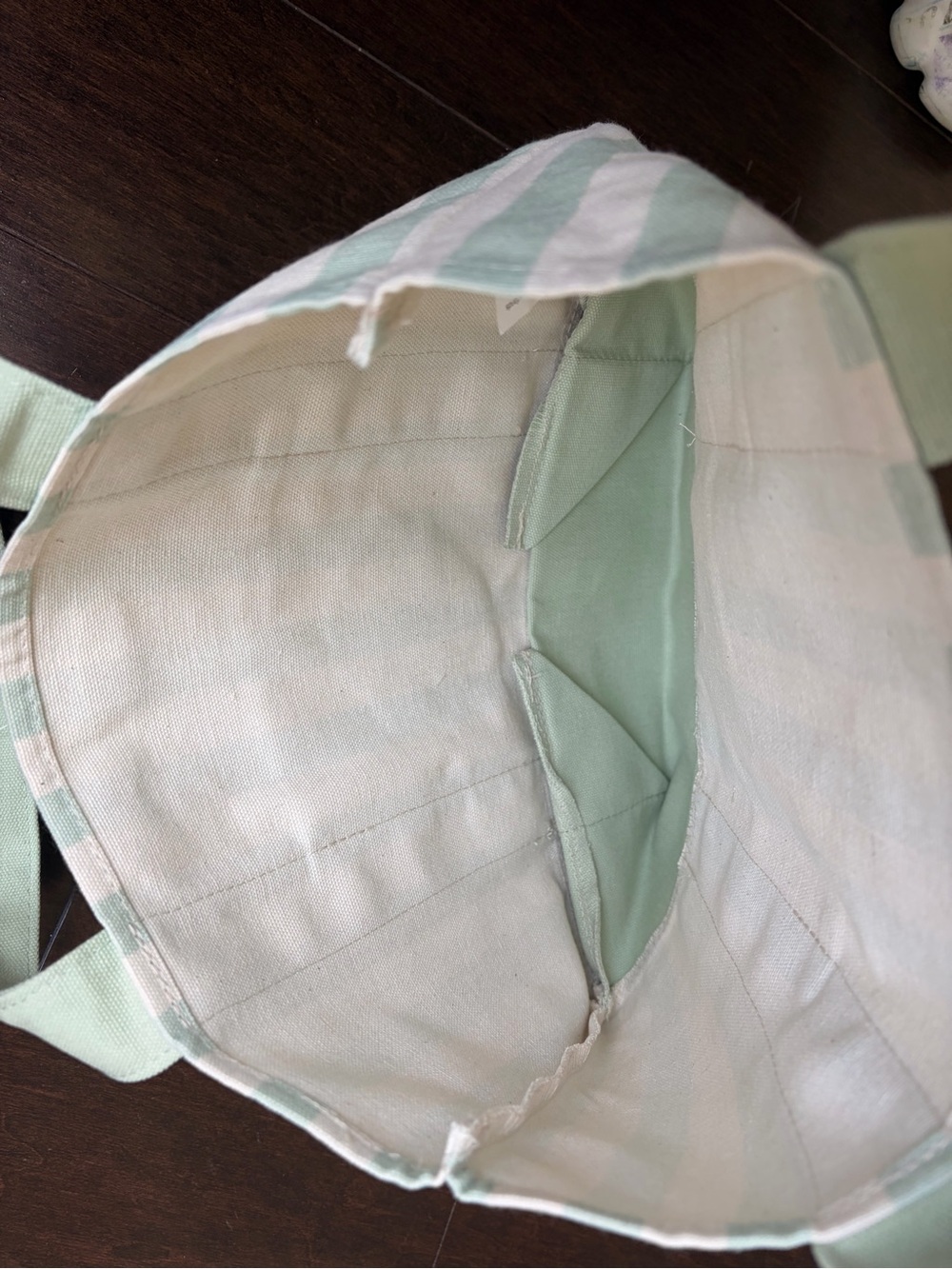 4 Pieces Set NEW 2026 Edition Trader Joe's Mini Tote Canvas Bags Pastel Striped - Picture 8 of 11